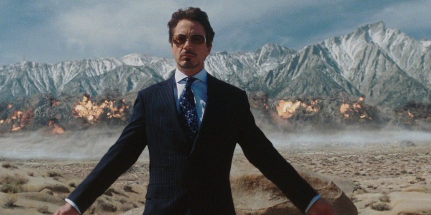 Robert Downey Jr. as Tony Stark uses Jericho Missile in Iron Man