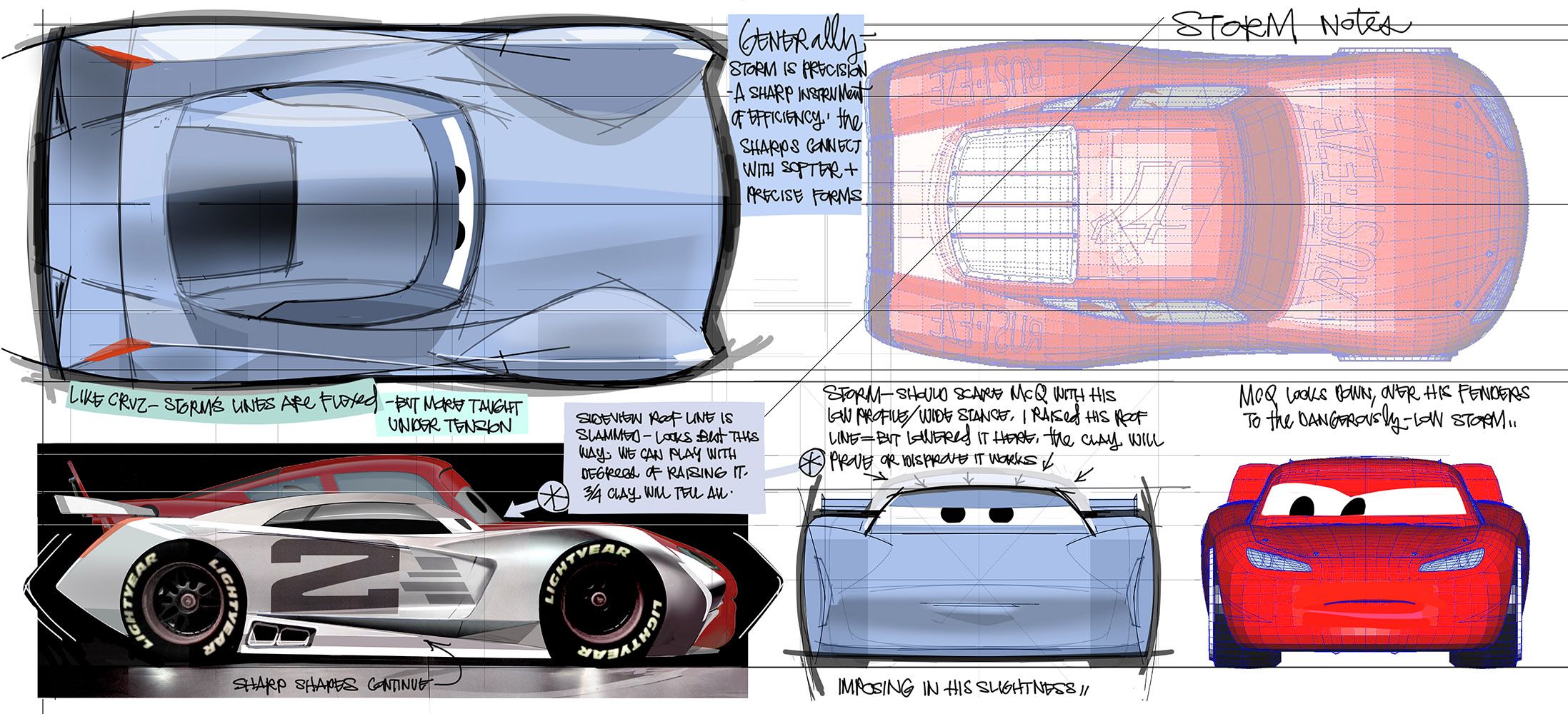 How Pixar Designed Lightning McQueen’s Ultimate Nemesis