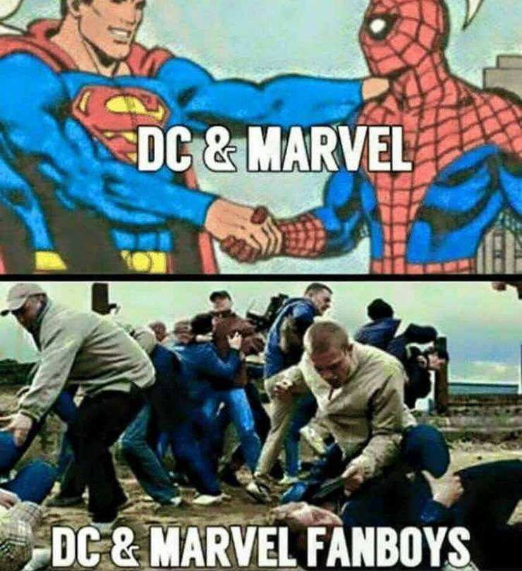 DC And Marvel vs DC and Marvel Fanboys