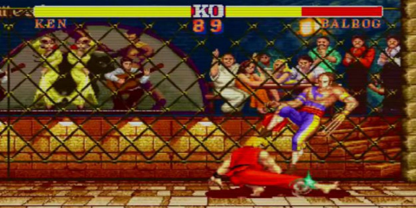 Street Fighter II Ken vs Vega OTG combo glitch