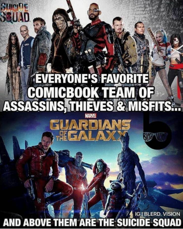 10 Memes That Show That MCU's villains are Way Better 1 Guardians Of The Galaxy Suicide Squad