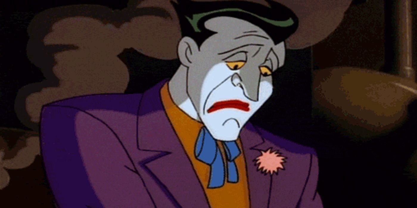 joker mourns batman death animated series