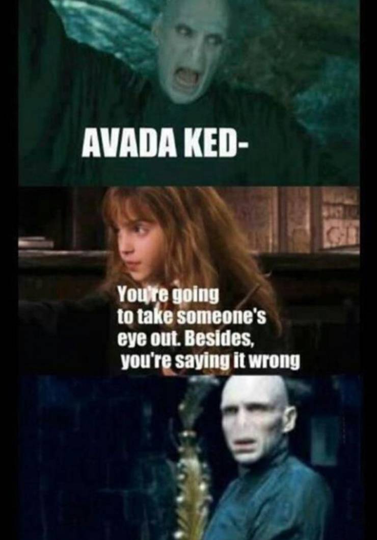 Hermione Schooling Voldemort Harry Potter Meme