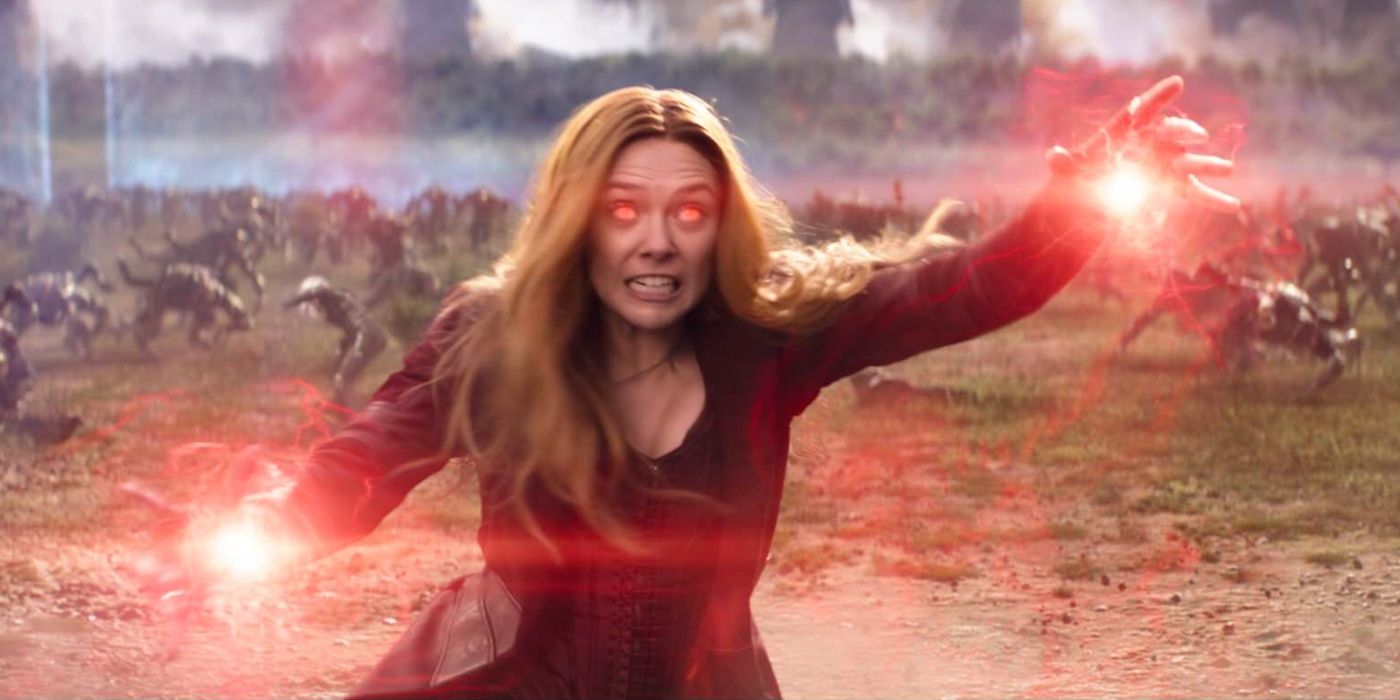Elizabeth Olsen as Scarlet Witch in Avengers Infinity War