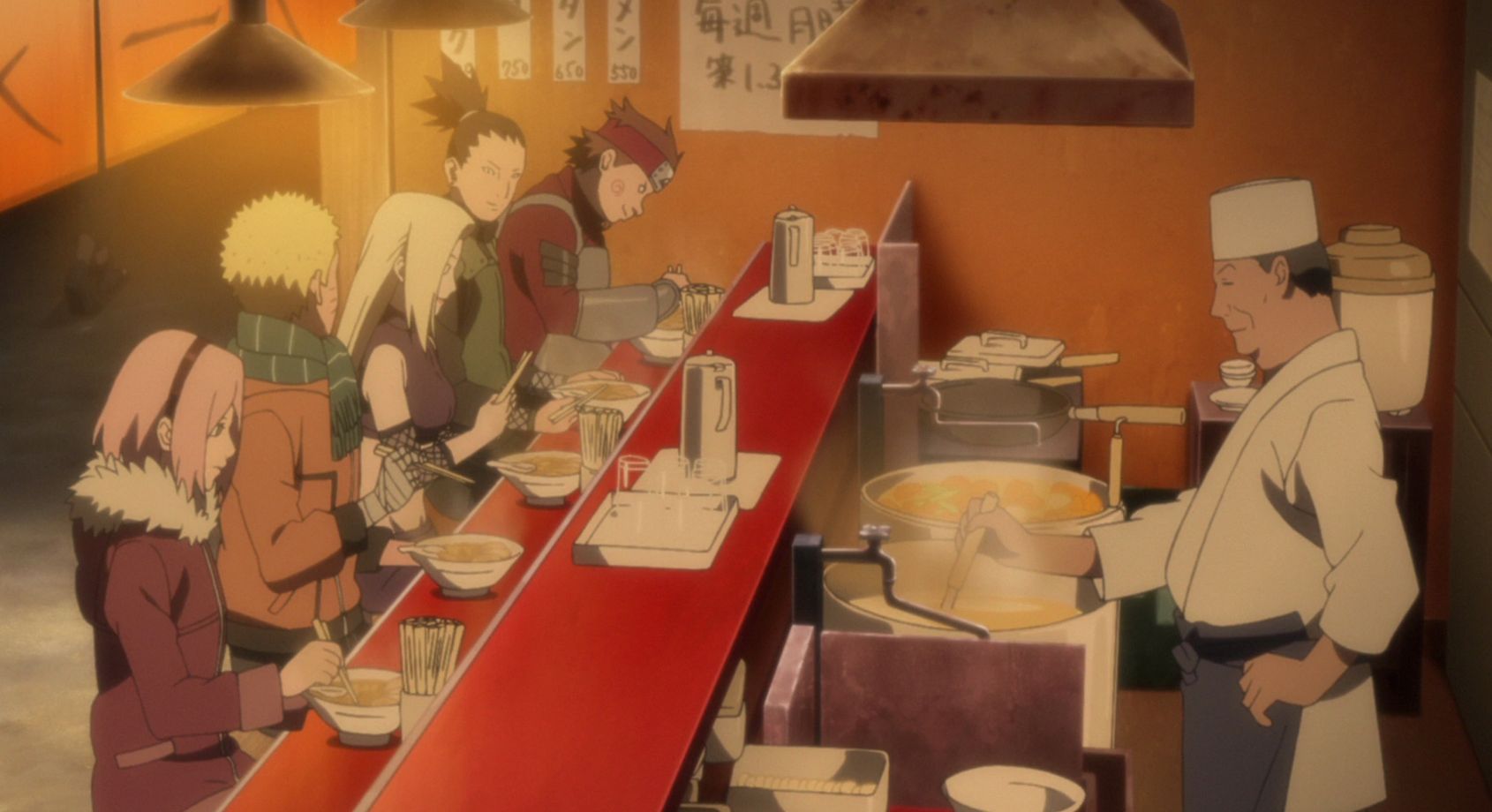 Naruto Sakura And Team 10 Enjoy Ramen