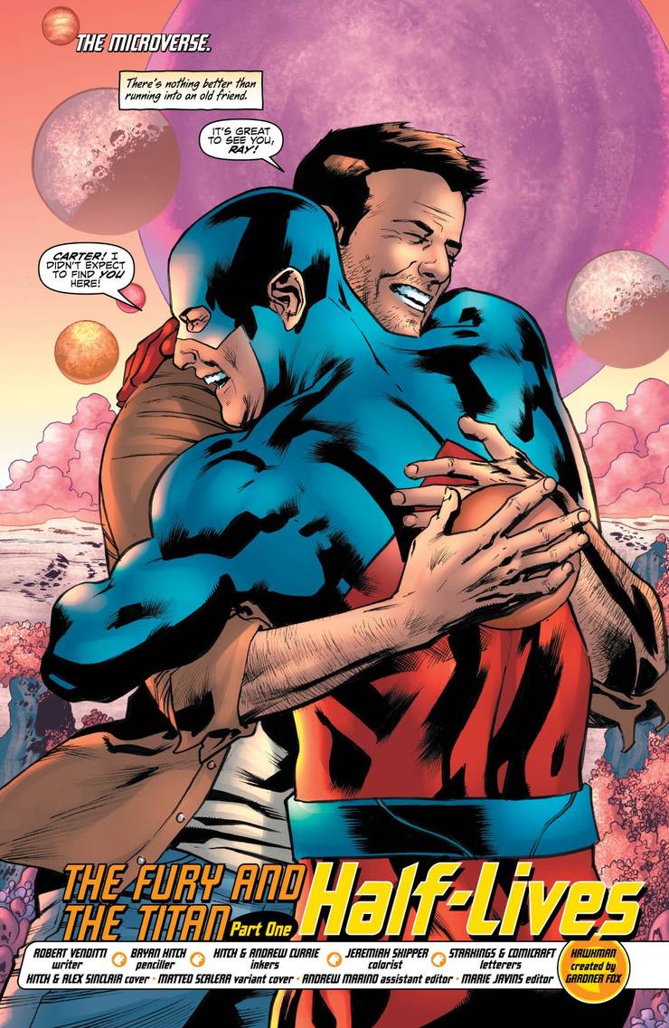 10 Best Duos From The Pages of DC Comics 13 Hawkman and Atom Hugging Each other