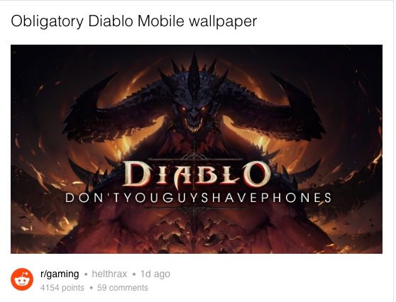 diablo immortal line meme