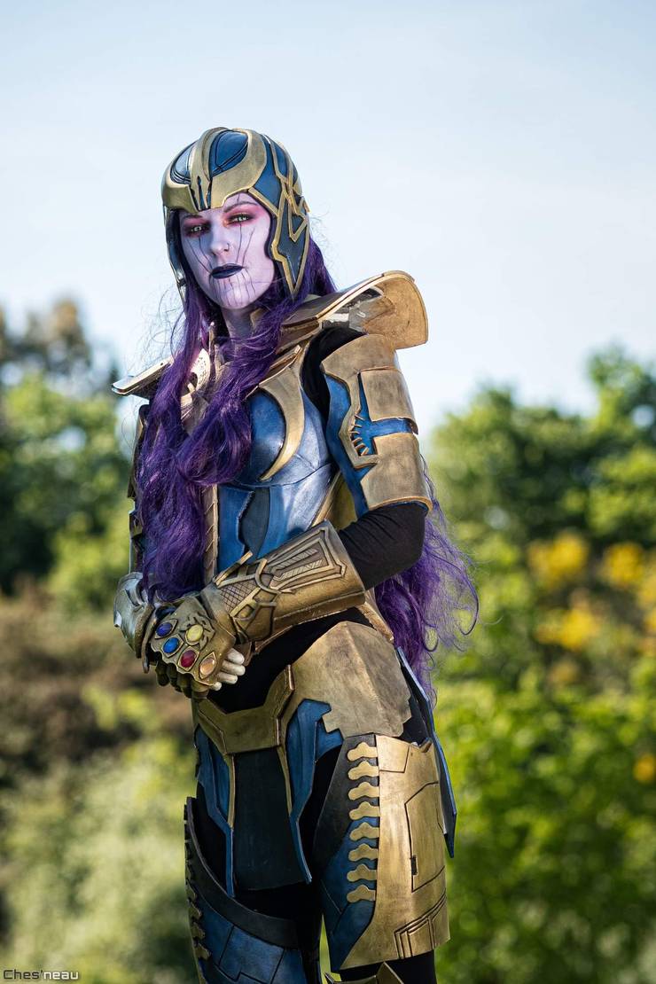 10 Finest Thanos Cosplays, Ranked 19 Lady Thanos Cosplay via Twitter Cecilosaurus