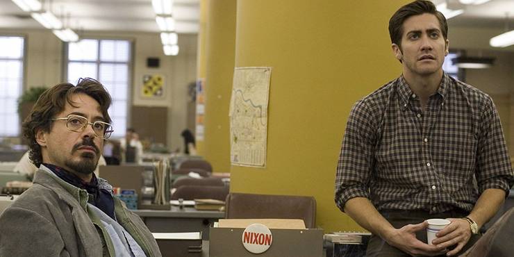 Robert Downey Jr i Jake Gyllenhaal w filmie Zodiak