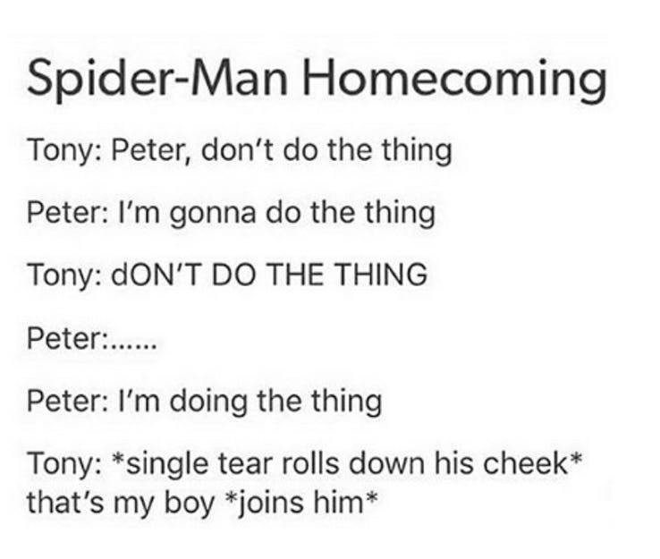 10 Hilarious Spider-Man And Iron Man Memes.. 18 Spider Man and Iron Man Thats My Boy