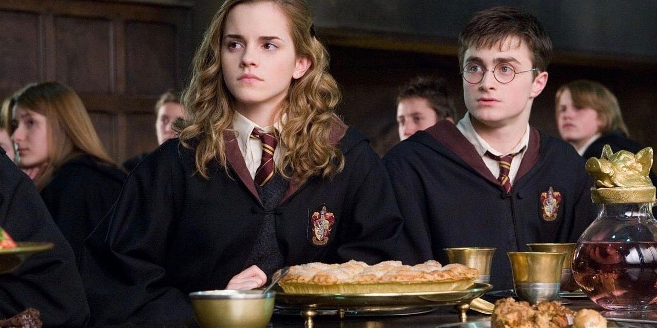 Hermione and Harry Eating