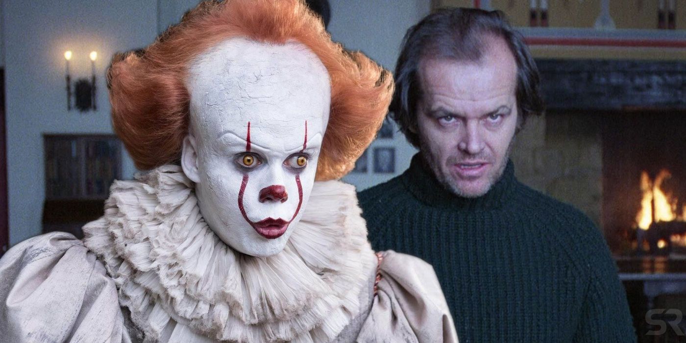 Pennywise in IT Chapter Two and Jack Nicholson as Jack Torrance in The Shining