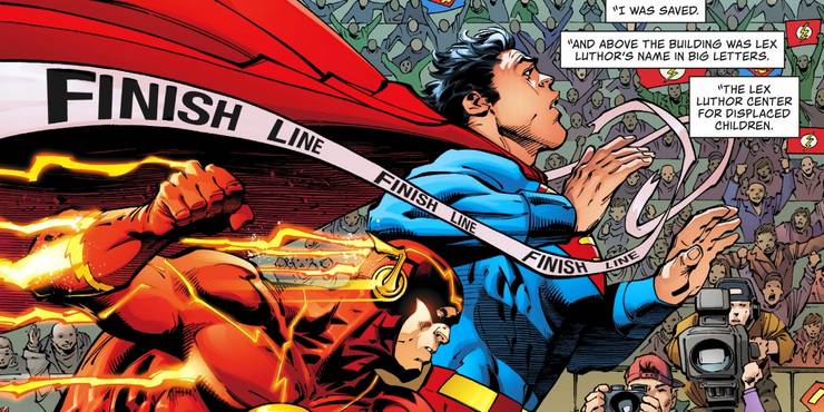 Superman vence a Flash en una carrera de cómics