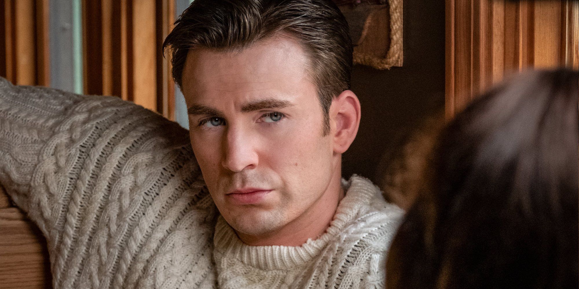 chris evans blue sweater