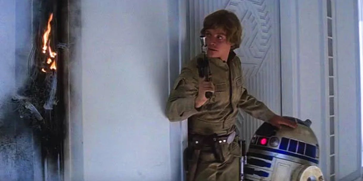 Luke Skywalker and R2 D2