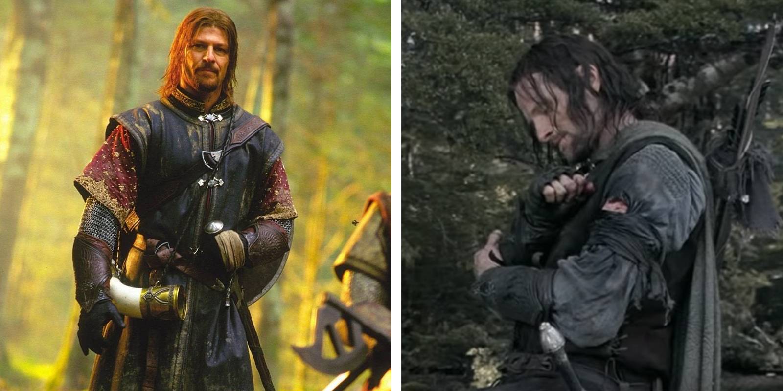 Aragorn și Boromir Viggo Mortensen Sean Bean