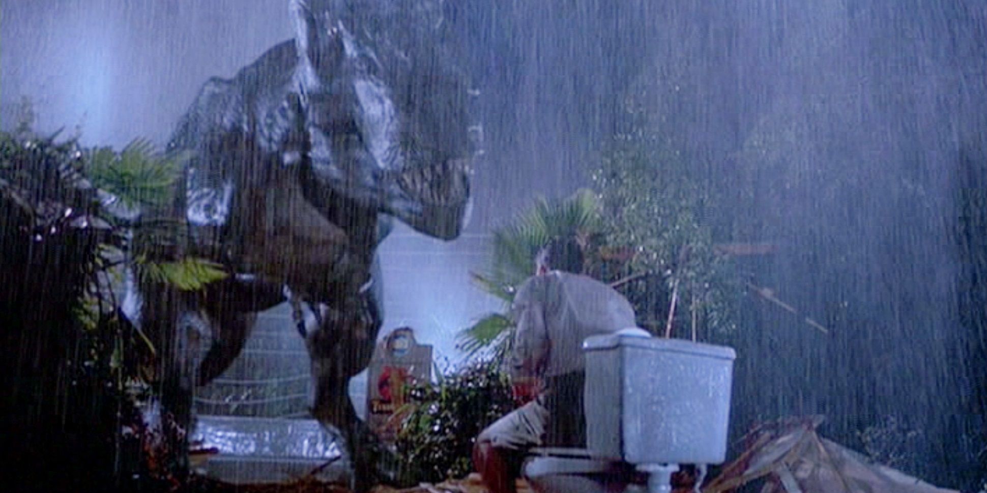 T rex eats Gennaro in Jurassic Park