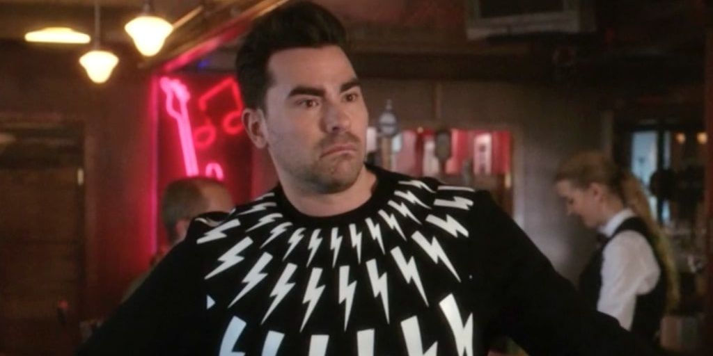 schitts creek david bird sweater