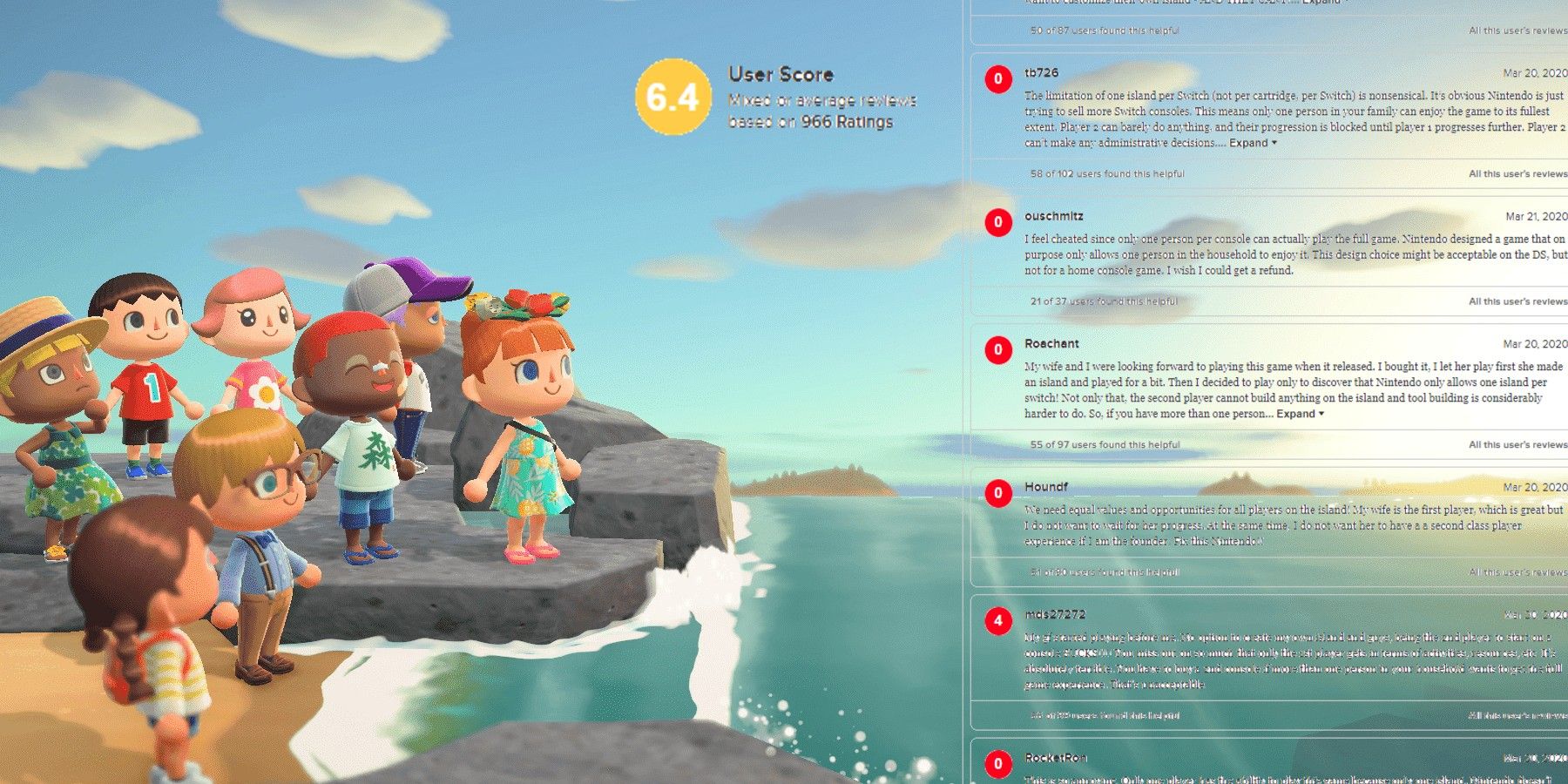 Animal Crossing: New Horizons Review Bombed Over Frustrating Local