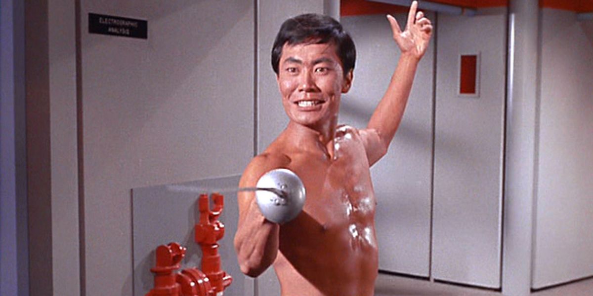 George Takei as Sulu fencing on Star Trek the Original Series