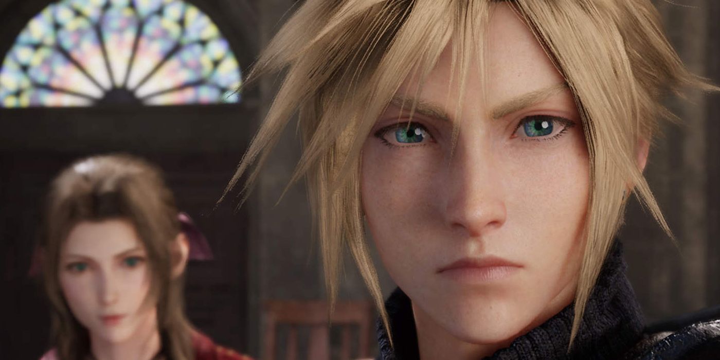 Cloud Aerith Final Fantasy VII Remake