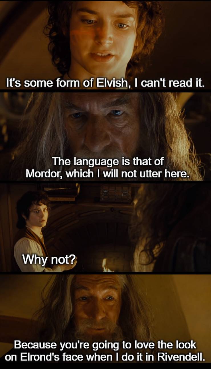 Gandalf The Grey And Saruman The White Consult The Head Of Their