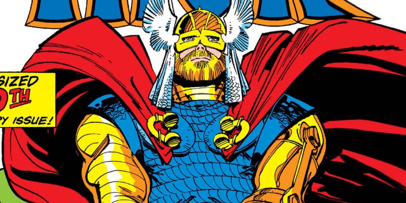 Thor in Golden Battle Armor Comic