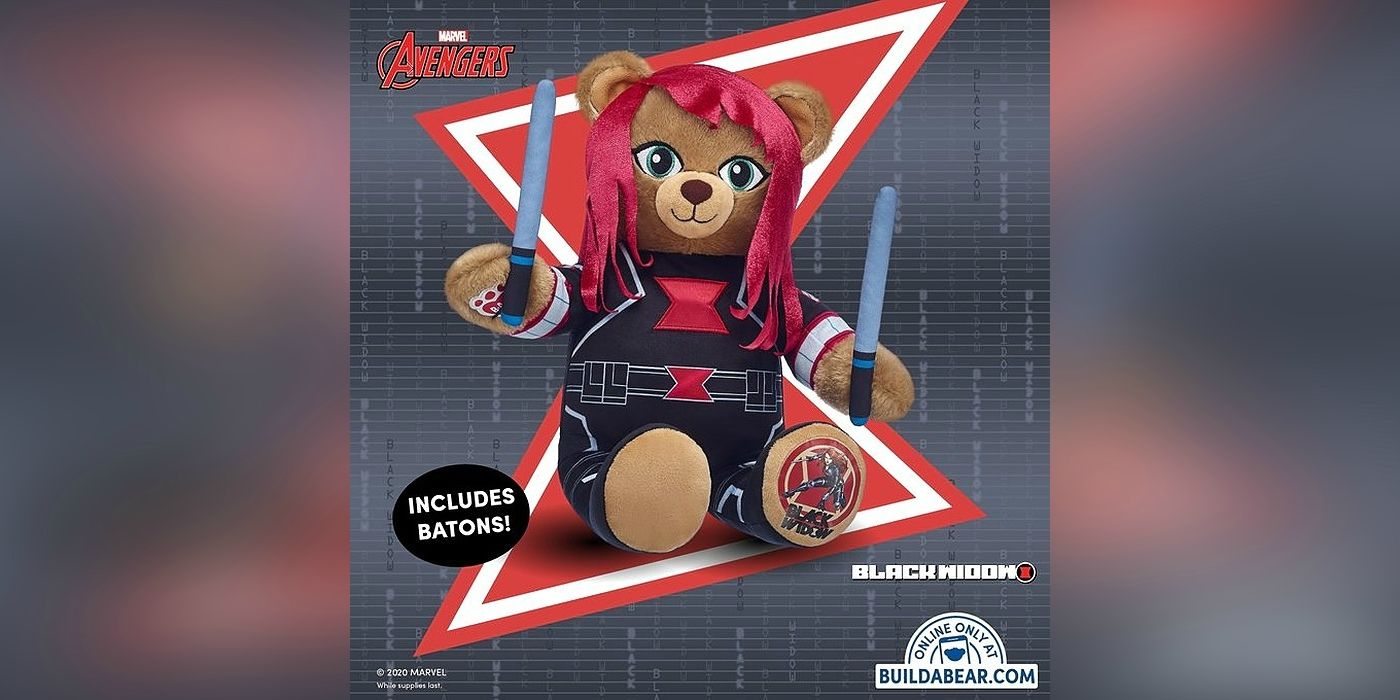 black widow teddy bear