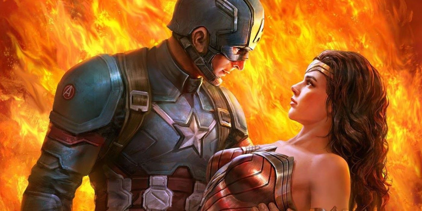 Captain America & Wonder Woman Dance In Romantic Marvel/DC