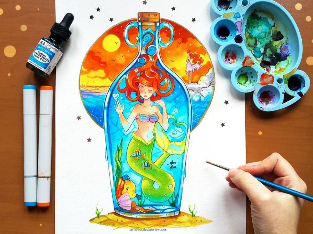 Disney S Little Mermaid 10 Awesome Fan Art Pieces Of Ariel