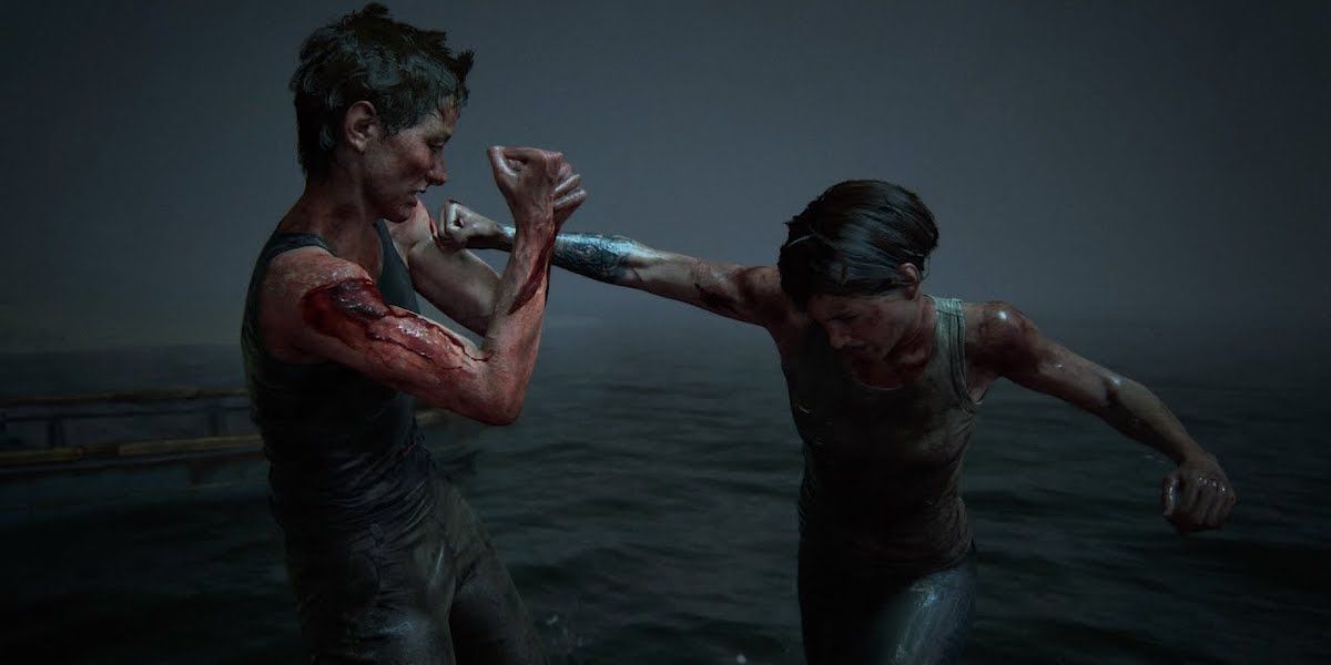Ellie and Abby fight last of us 2 ending