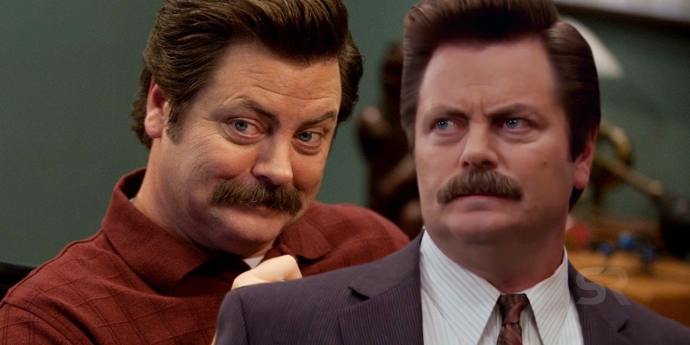 Parks & Rec How Old Ron Swanson Is At The Beginning & End