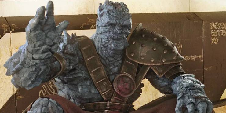 Korg played by Taika Waititi