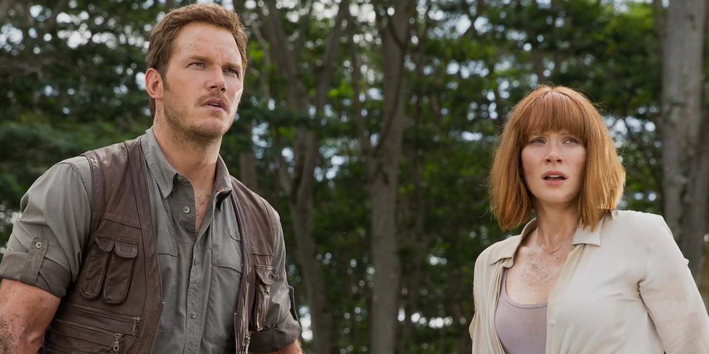 Owen Grady and Claire Dearing in Jurassic World