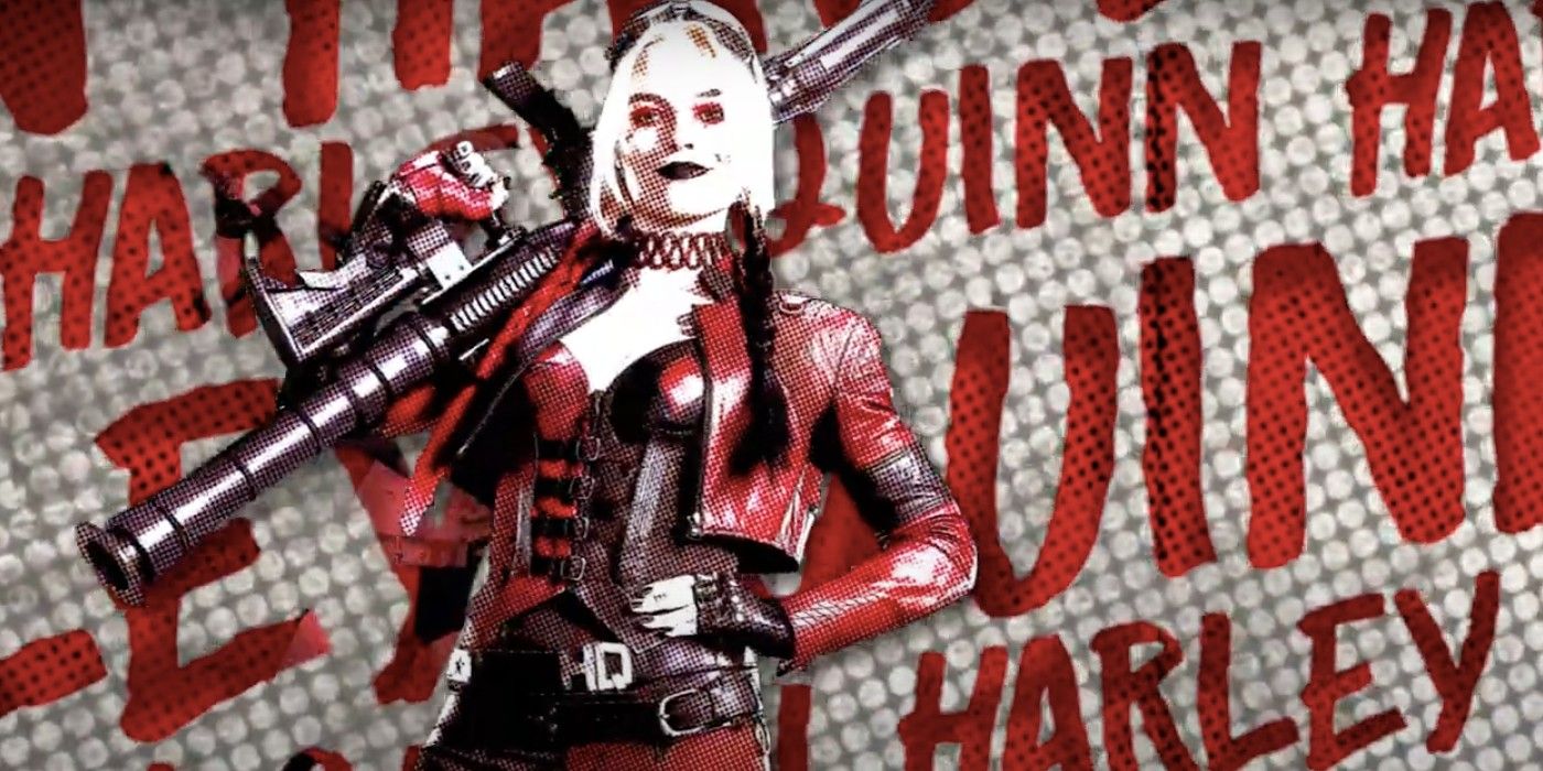 Blu Rosso Suicide Squad Costume Harley Quinn 4 Pezzi