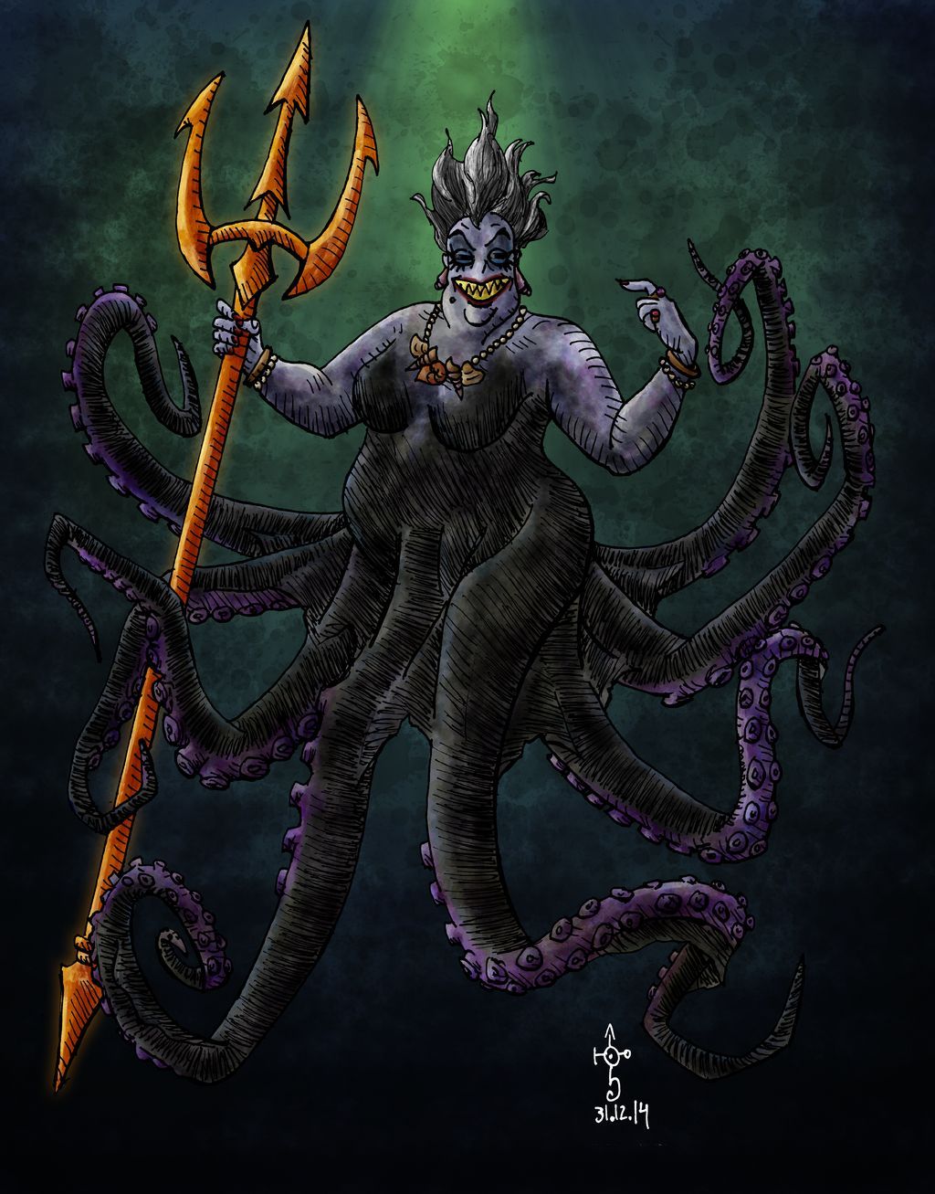 The Little Mermaid 10 Pieces Of Ursula Fan Art That Look Sinister