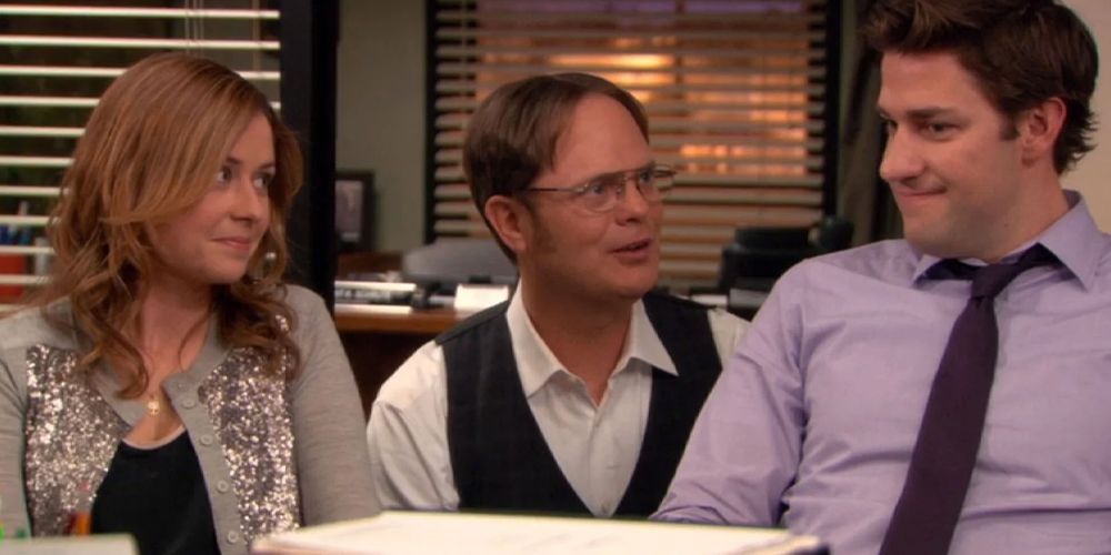 Pam Dwight and Jim in The Office finale