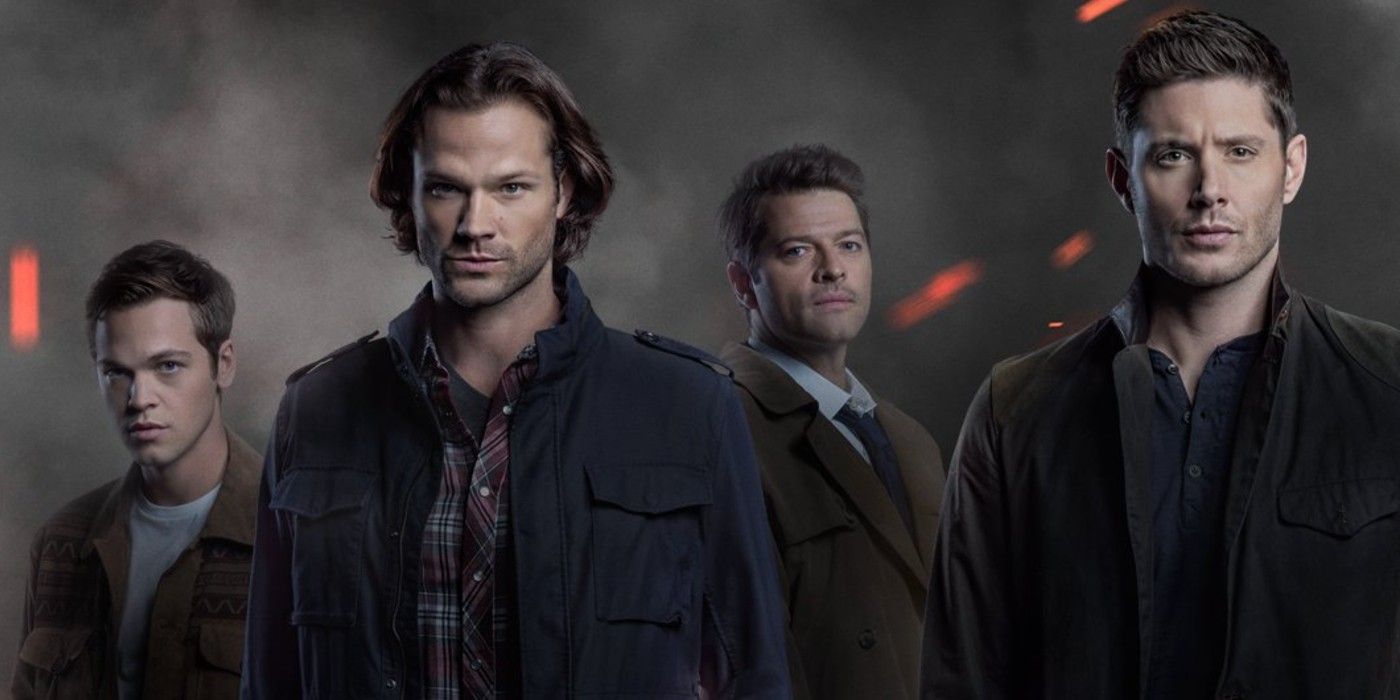 Sam Dean And Castiel Team Up With Jack In Supernatural Season 15 Poster 