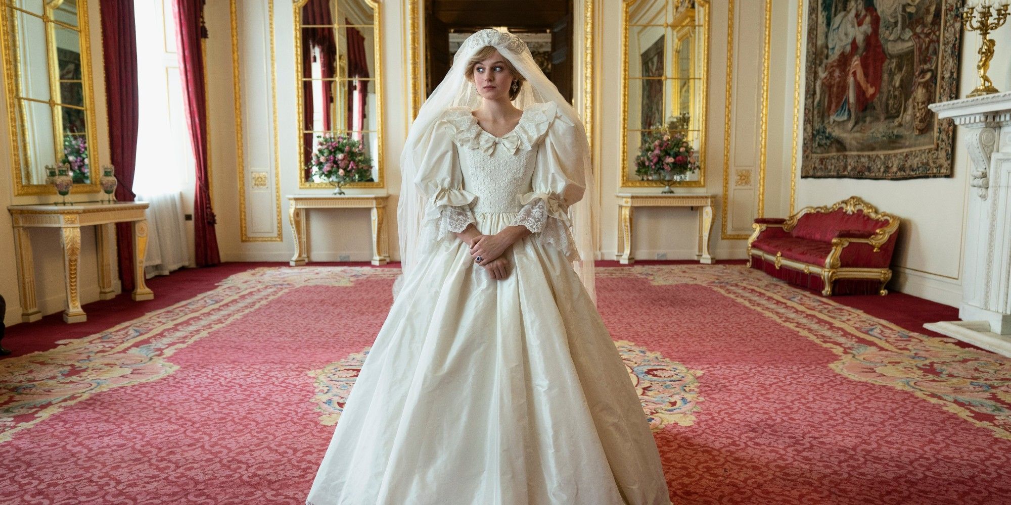 The Crown Season 4 Photo Shows Off Princess Diana’s Wedding Dress