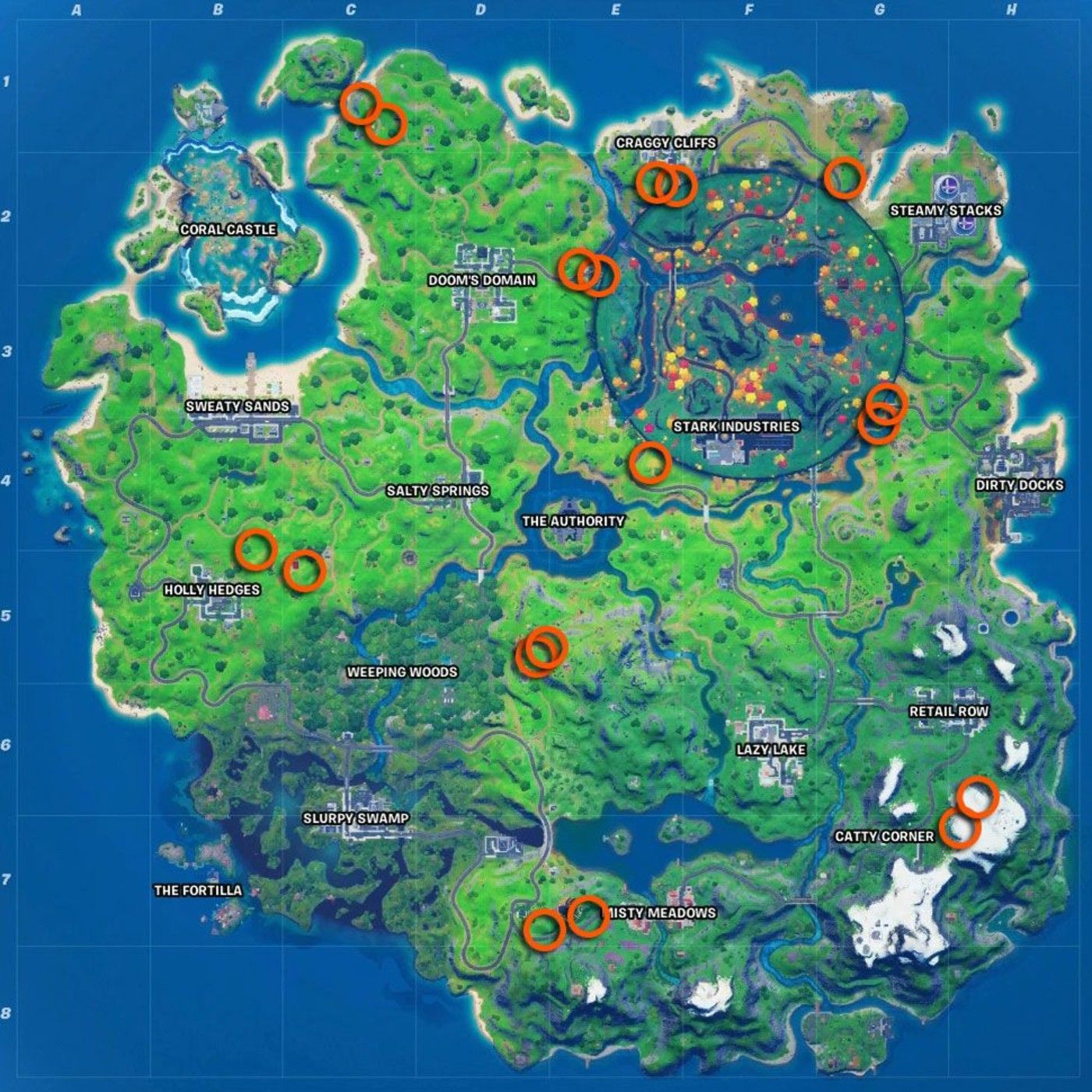 Fortnite Every Rift Location for Week 11 Xtravaganza Challenge