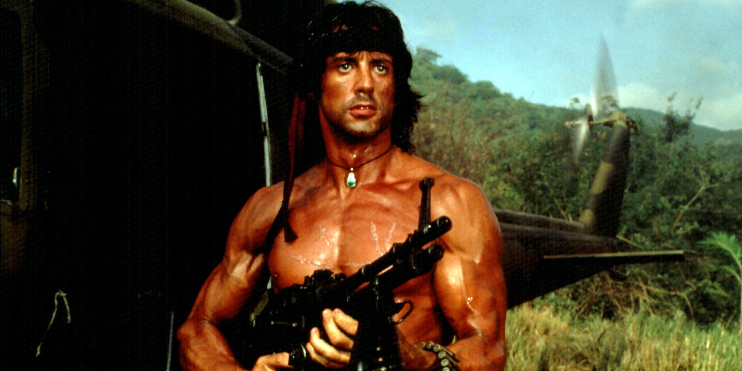 Sylvester Stallone in Rambo First Blood Part II