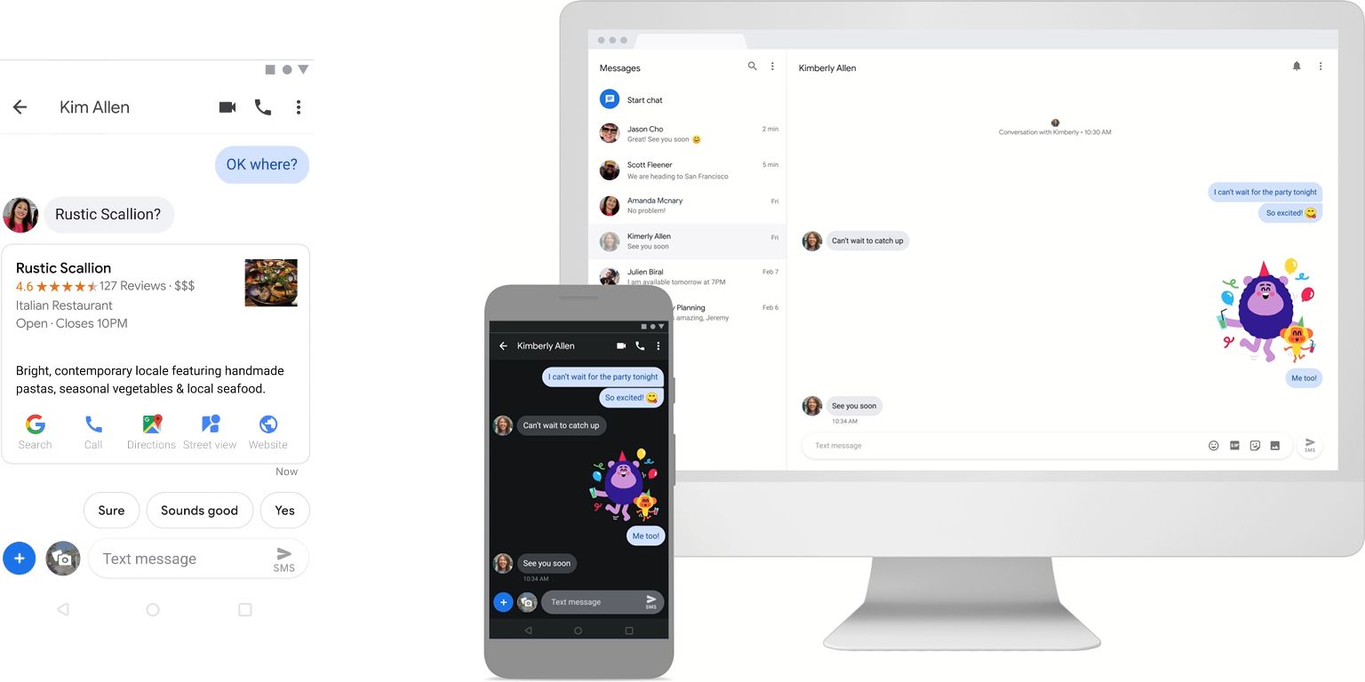 android messages chatting google