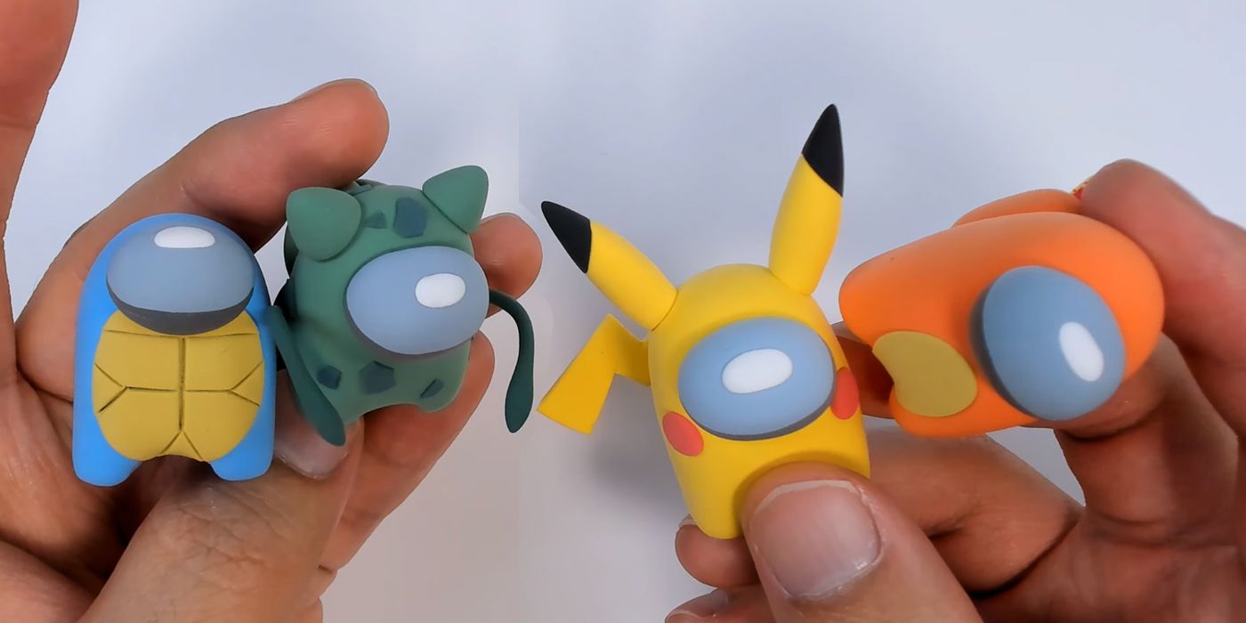 Pokémon Gen 1 Starters As Among Us Clay Figures Are To Die ...