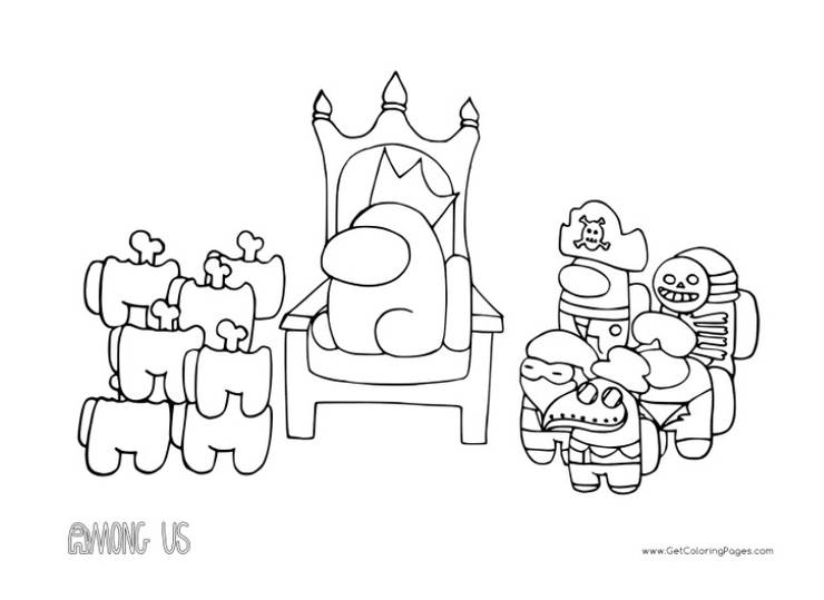 among us coloring pages imposter