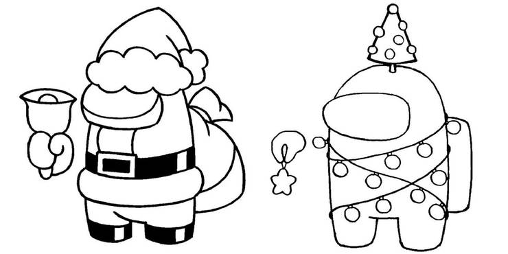 Best Among Us Christmas Coloring Pages Screen Rant Best Among Us Christmas Coloring Pages Screen Rant