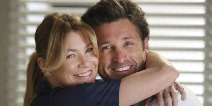 Meredith Greyová (Ellen Pompeo) a Derek Shepherd (Patrick Dempsey) v seriálu Greyova anatomie.'s Anatomy."