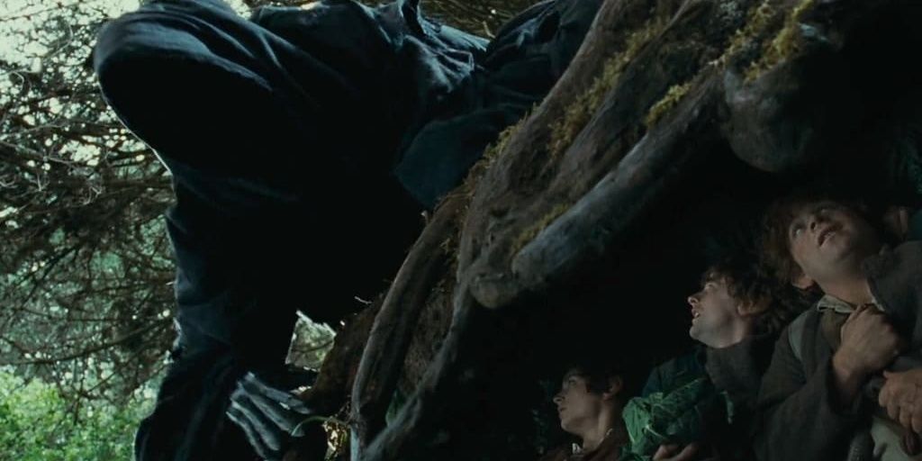 The Black Breath of A Nazgul making the hobbits fear and hide for the entry The Use Of The Black Breath