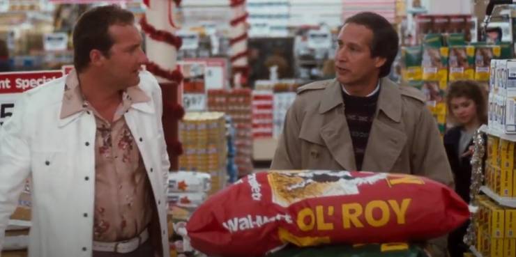 Cousin Eddie shopping with Clark Griswold Christmas Vacation