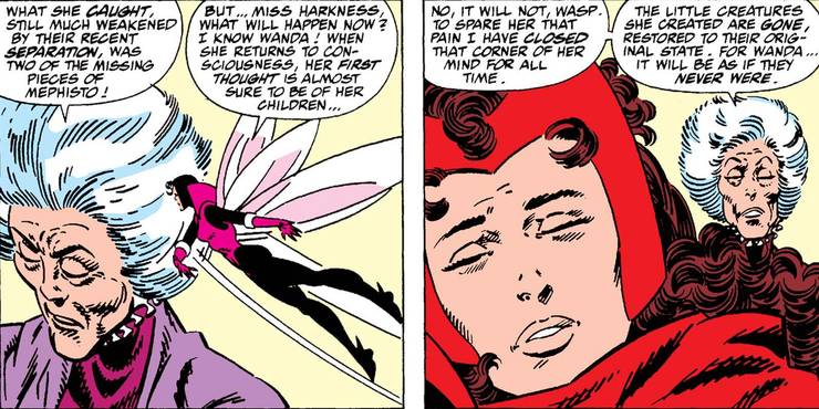 5 Things WandaVision Comic Fans Know About The Twins, Billy And Tommy 8 Agatha Harkness and Scarlet Witch