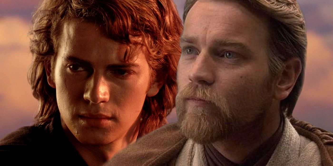 Hayden Christensen as Anakin Skywalker and Ewan McGregor as Obi Wan Kenobi in Star Wars
